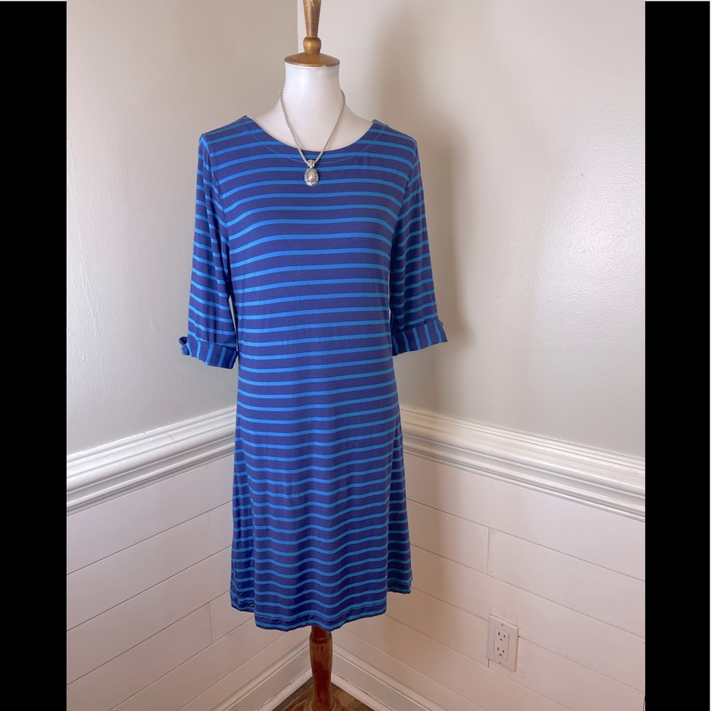 Hatley Striped Blues Dress M FREE SHIP